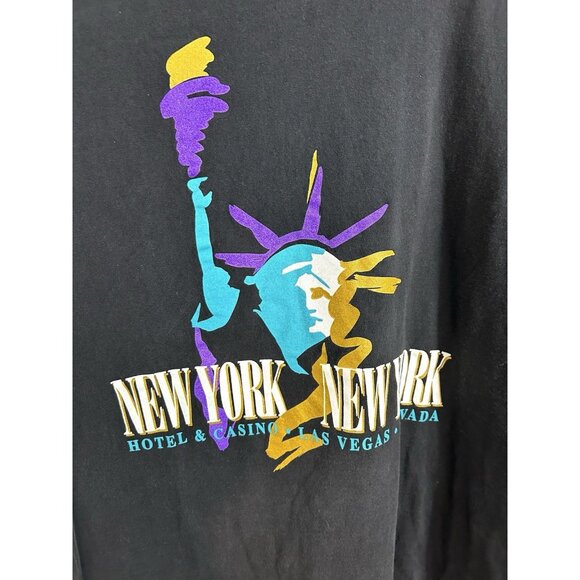 VTG NY Hotel & Casino Las Vegas Black Large L - Picture 2 of 8